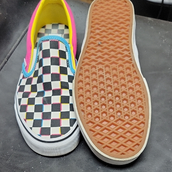 Vans Multicolor Checkerboard Slip-Ons Mens 8.5 womens 10 - Picture 4 of 9